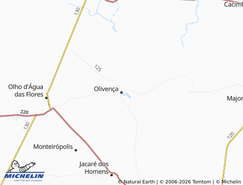 MICHELIN Olivença map - ViaMichelin