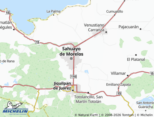 Mapa MICHELIN Jardines de Sahuayo - ViaMichelin