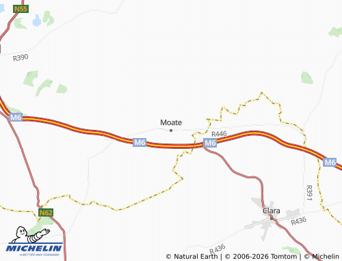 Kaart MICHELIN Moate - ViaMichelin