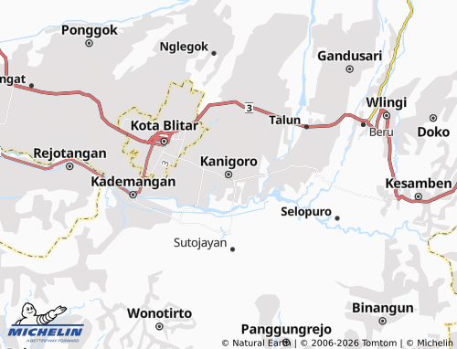 Mapa MICHELIN Kanigoro - ViaMichelin