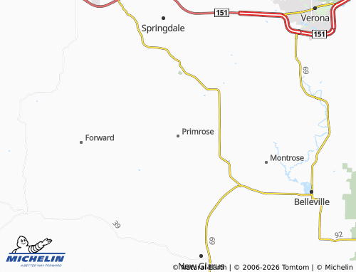 Mappa MICHELIN Primrose - ViaMichelin