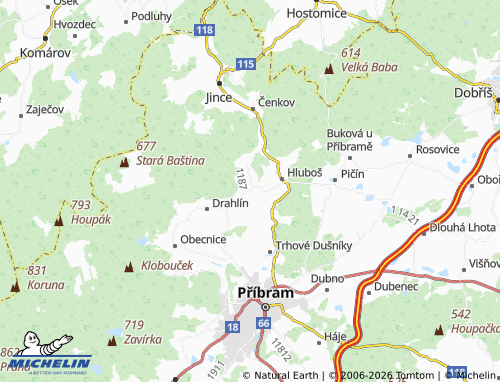 Mapa MICHELIN Bratkovice - ViaMichelin