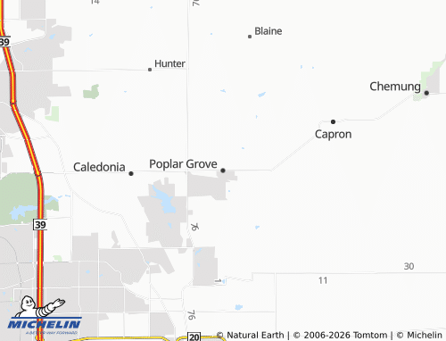 Mappa MICHELIN Poplar Grove - ViaMichelin