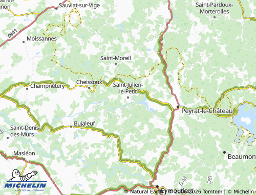 MICHELIN Saint-Julien-le-Petit map - ViaMichelin