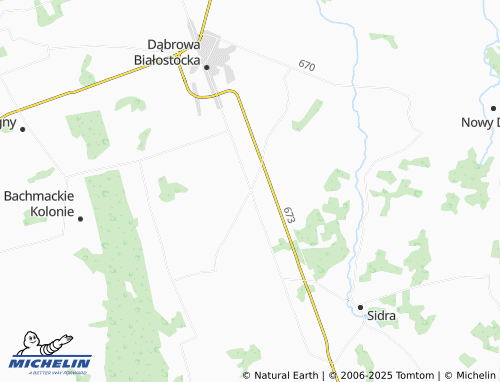 MICHELIN Nierośno map - ViaMichelin