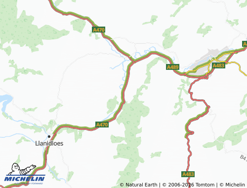 MICHELIN Llandinam map - ViaMichelin