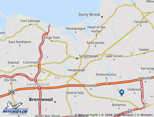 Mappa MICHELIN Smithtown - ViaMichelin