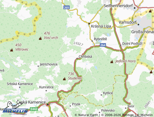 Mappa MICHELIN Chřibská - ViaMichelin