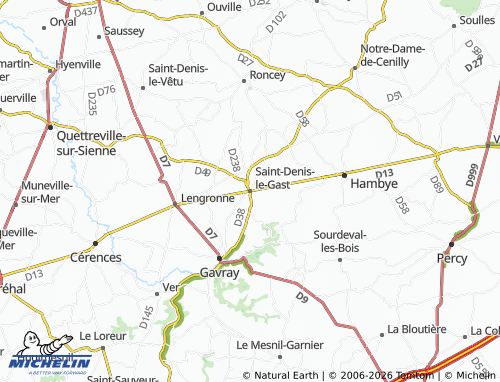 MICHELIN Saint-Denis-le-Gast map - ViaMichelin