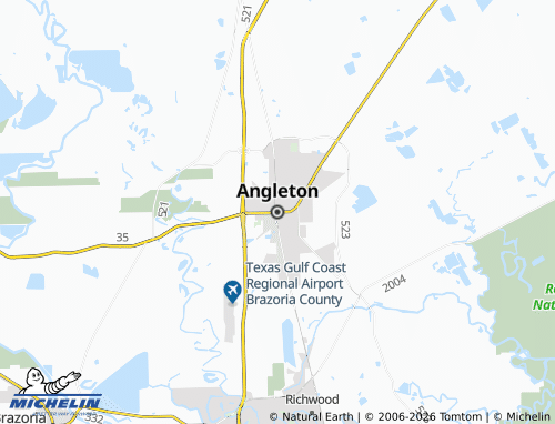 Kaart MICHELIN Angleton - ViaMichelin