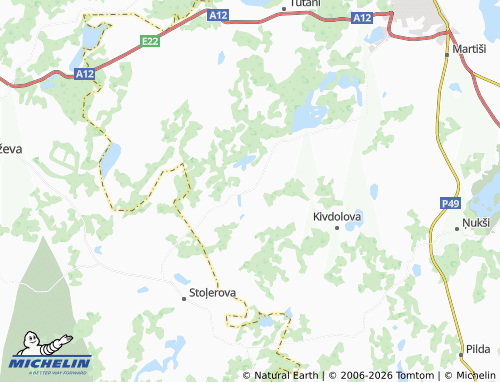 Mapa MICHELIN Auziņi - ViaMichelin