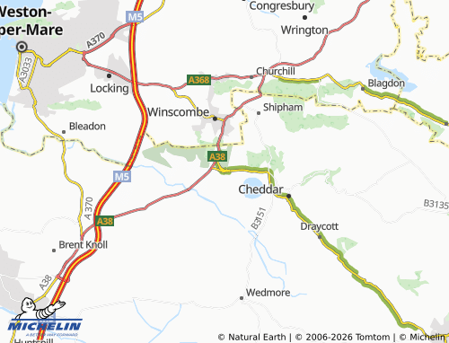 Carte MICHELIN Axbridge - ViaMichelin