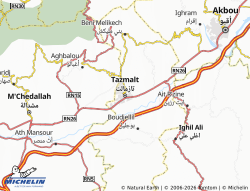 Mapa MICHELIN Tazmalt - ViaMichelin