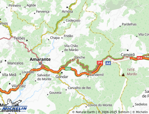 MICHELIN-Landkarte Cimo de Vila de Sanche - ViaMichelin