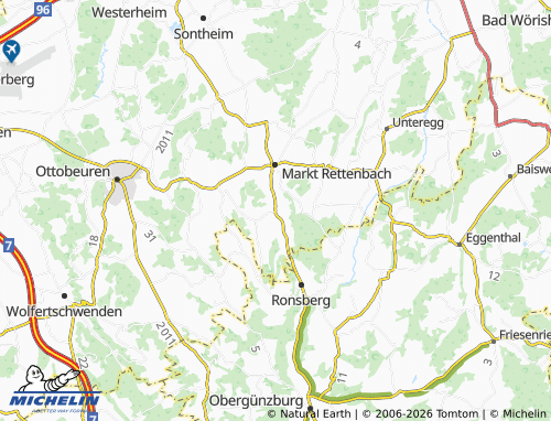 MICHELIN Engetried map - ViaMichelin