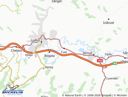 MICHELIN Cuci map - ViaMichelin