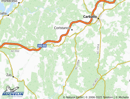 MICHELIN Ferreira (Santa María) map - ViaMichelin