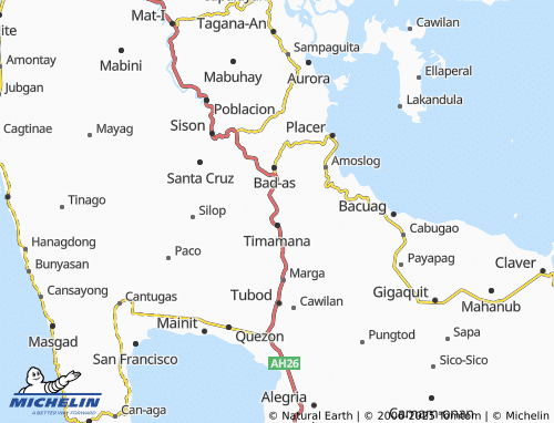 MICHELIN Boyongan map - ViaMichelin