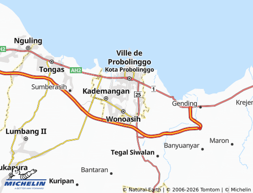 MICHELIN Jrebeng Wetan map - ViaMichelin