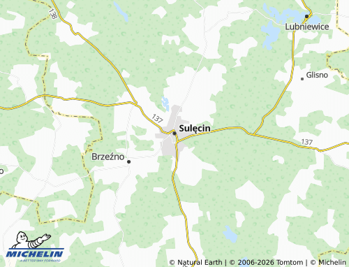 MICHELIN Sulęcin map - ViaMichelin