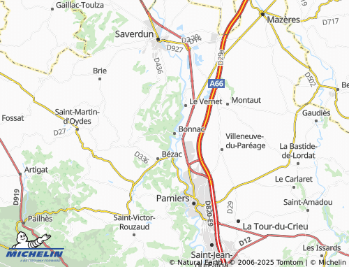 Mappa MICHELIN Bonnac - ViaMichelin