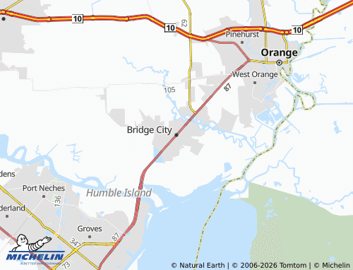 Mapa MICHELIN Bridge City - ViaMichelin