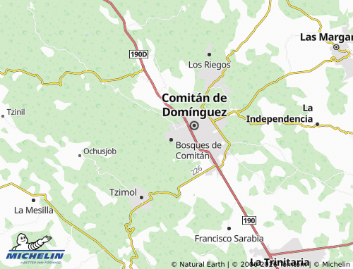 Mappa MICHELIN Bosques de Comitán Segunda Sección - ViaMichelin