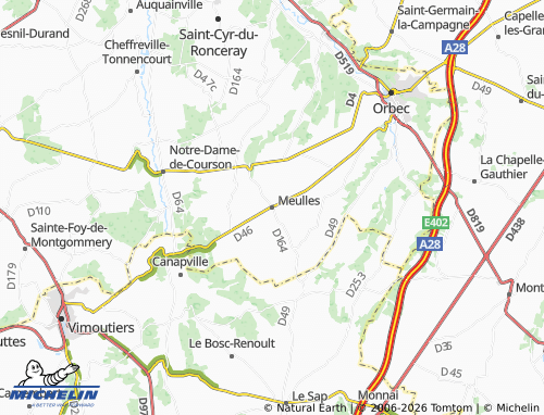 MICHELIN Meulles map - ViaMichelin