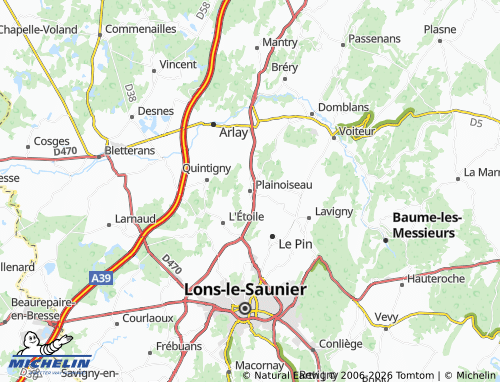 Mapa MICHELIN Plainoiseau - ViaMichelin