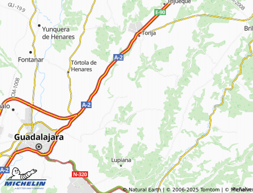 MICHELIN Aldeanueva de Guadalajara map - ViaMichelin