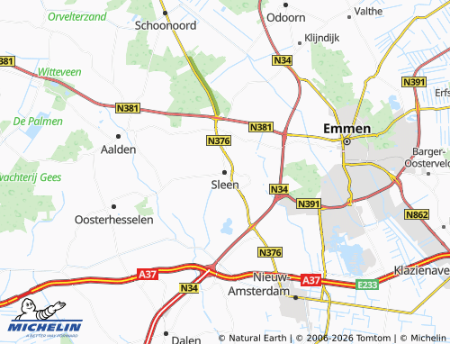 MICHELIN Sleen map - ViaMichelin
