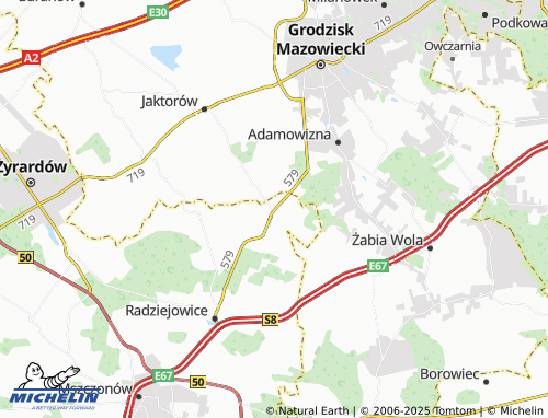 MICHELIN Kuklówka Zarzeczna map - ViaMichelin