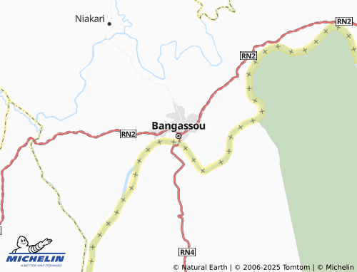 MICHELIN Bangassou map - ViaMichelin