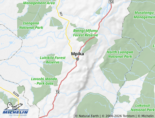 MICHELIN Mpika map - ViaMichelin