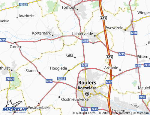 Mappa MICHELIN Gits - ViaMichelin