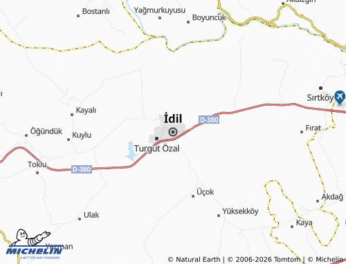 Kaart MICHELIN İdil - ViaMichelin