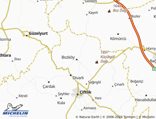 MICHELIN Yeşilyurt map - ViaMichelin