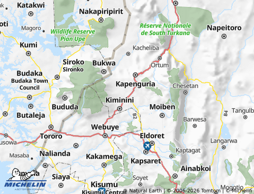 Carte MICHELIN Trans-Nzoia - ViaMichelin