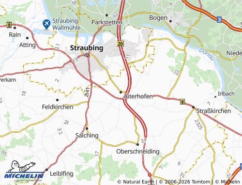 MICHELIN Aiterhofen map - ViaMichelin