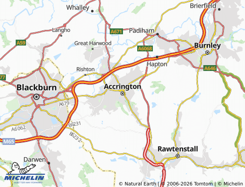 Carte MICHELIN Accrington - ViaMichelin