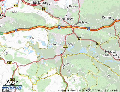 MICHELIN Rinteln map - ViaMichelin