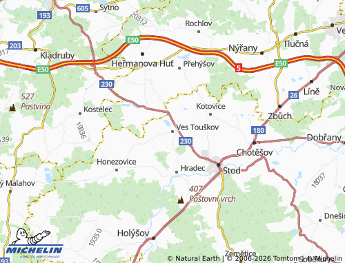 Mapa MICHELIN Ves Touškov - ViaMichelin