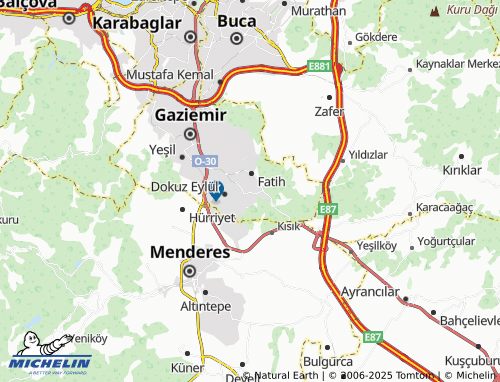 MICHELIN Menderes map - ViaMichelin