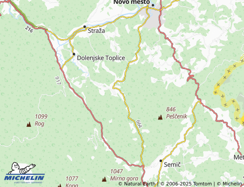 MICHELIN-Landkarte Uršna sela - ViaMichelin