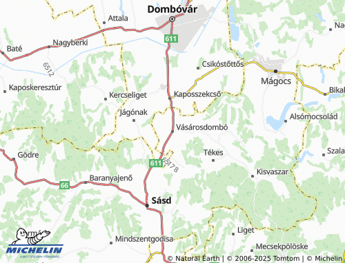 MICHELIN Vásárosdombó map - ViaMichelin