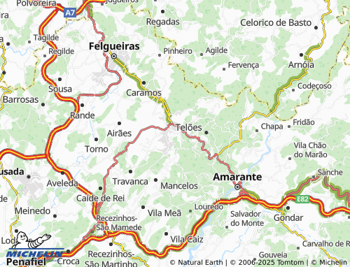 Mappa MICHELIN Freixo de Cima - ViaMichelin