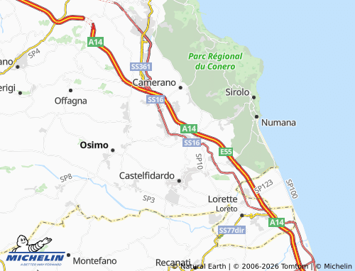 Mappa MICHELIN Osimo Stazione - ViaMichelin