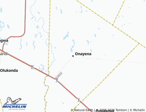 MICHELIN-Landkarte Onayena - ViaMichelin