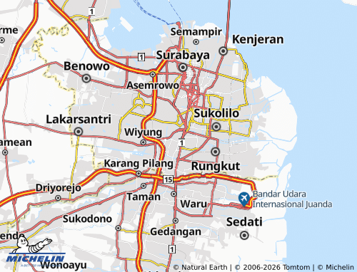 MICHELIN Wonokromo map - ViaMichelin