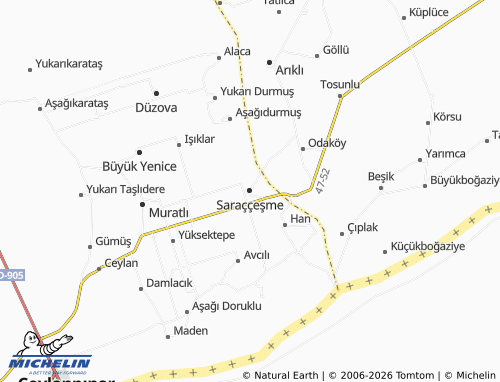 MICHELIN Saraççeşme map - ViaMichelin